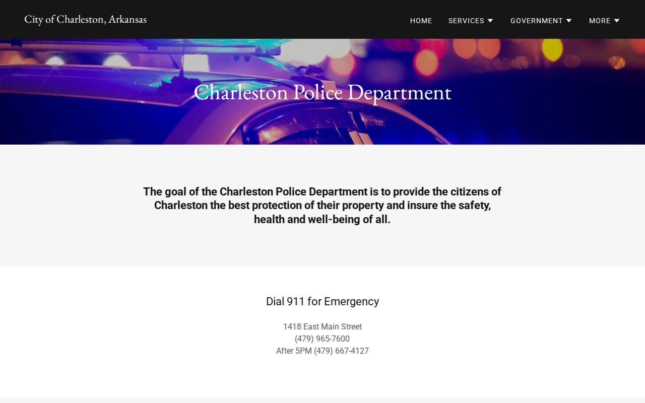 Charleston criminal history police department records page