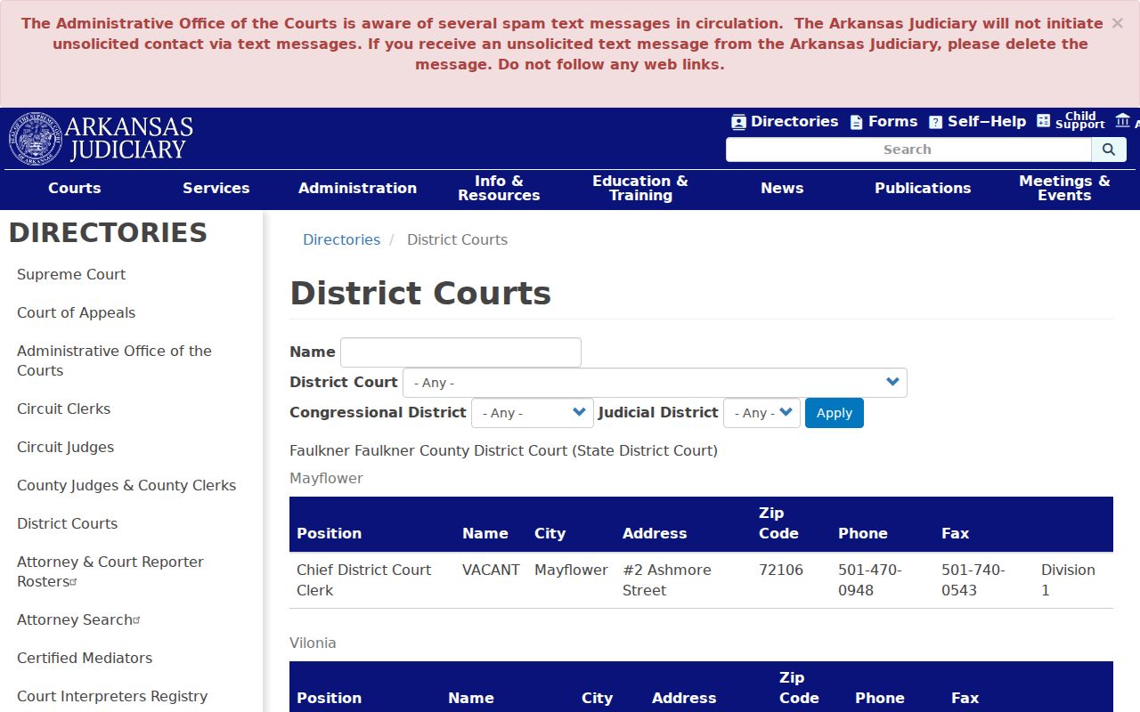 Franklin County court case lookup district court directory